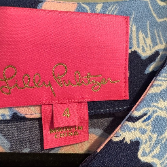 Lilly Pulitzer Kayla Sheath Mini Dress Floral Long Flare Sleeve 4 - Picture 7 of 8